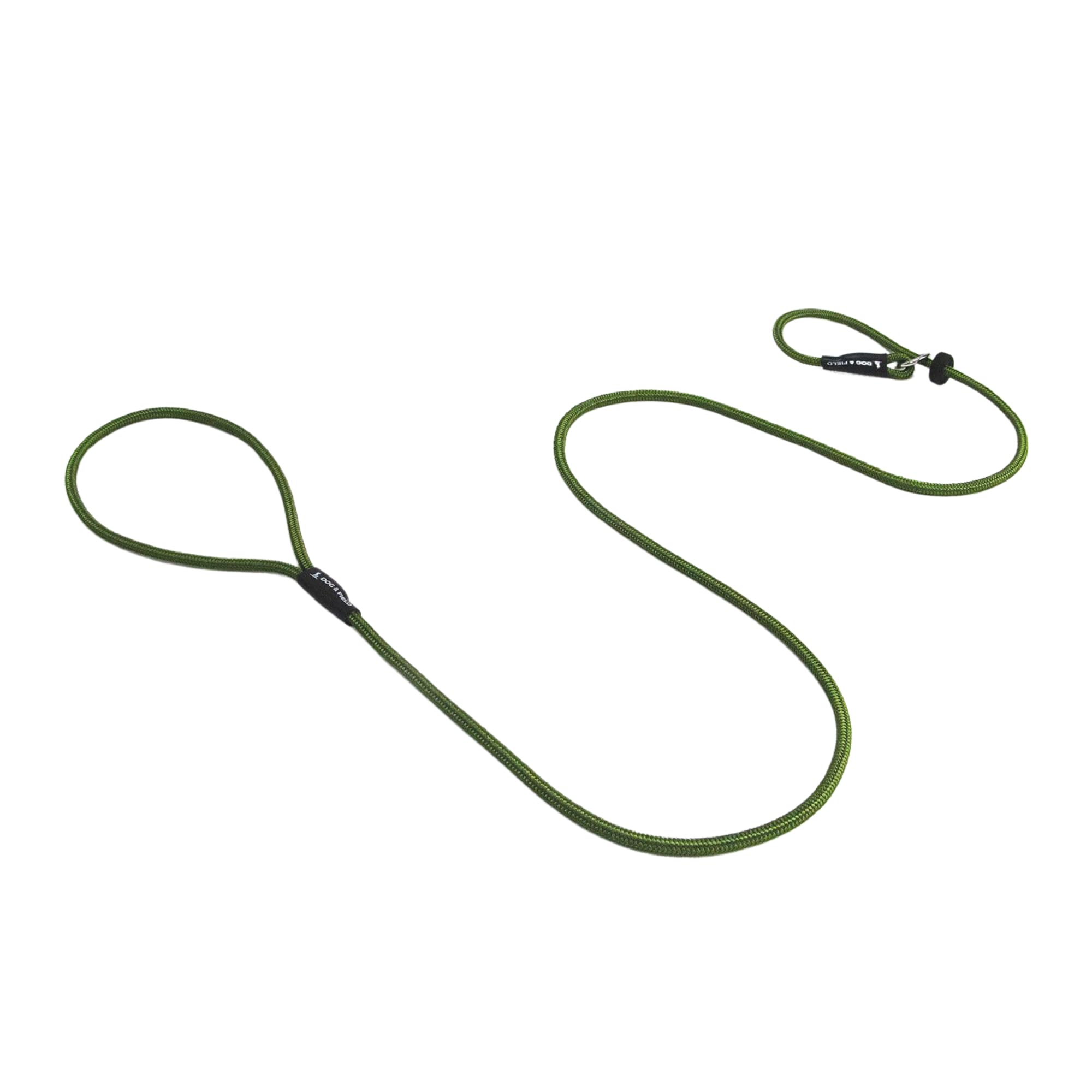 Dog & Field Signature Slip Lead For Dogs, Olive Green. 1.25m Lightweight Dog Slip Lead with Sliding Rubber Stopper. Training Lead For Dogs, Thin Slip Lead, No Collar or Harness Needed (Olive Green)