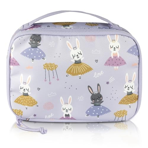 TA Trend Atelier Kinder Thermotasche, Lunchtasche, PFC-frei, wasserabweisend (Flieder - Ballerina, 21,5 x 14,5 x 6,5 cm)