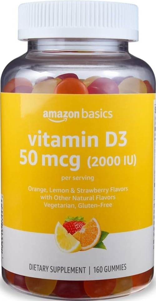 Amazon Basics Vitamin D3 2000 IU Gummies...