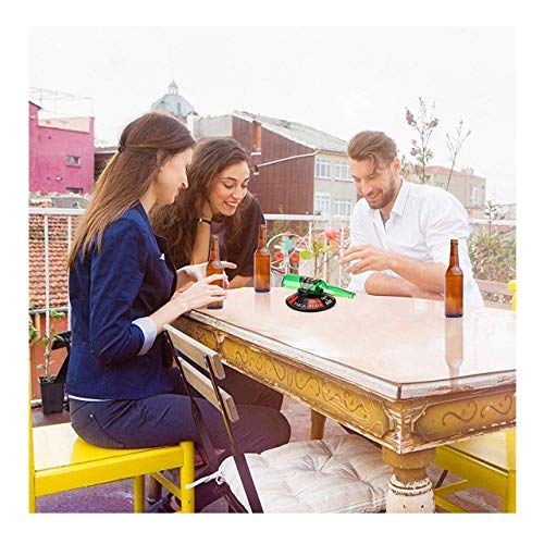 Image of Go Hooked Spin The Bottle Drinking Game with Green Spinner | Truth or Dare, Pass The Shot, Rhyme & More | Fun Party Game for Adults | Compact Bar Games for House Parties & Celebrations