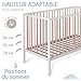 Imagen de cuna Bebe Madera de Haya Natural Resistente e Independiente para Recien Nacido 120x60 con 3 Alturas
