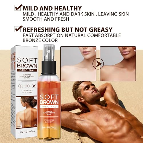 Spray Tan,Instant Tanning Spray for Sunbeds & Holiday,Tan Accelerator Spray,Natural Face Tan Spray,Body & Face,Tanning Lotion for Outdoor Tanning,Face Spray Tan,Tanning Mist for All Skin Tones-30ml - Image 4