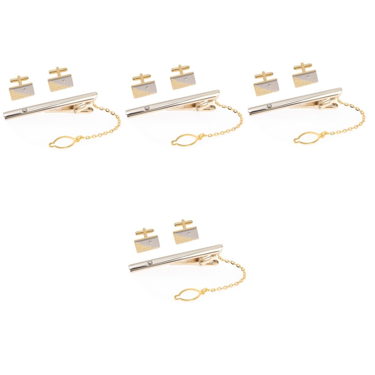 FRCOLOR Goldene Manschettenknackklammer Goldene Krawattenclip Krawattenklammern Für Männer Einzigartig Krawattenstangen Für Männer Schlüssel Krawattennadel Für Hemd Legierung