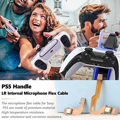 YWLRONG for PS5 Microphone Flex Cable for Sony PlayStation 5 PS5 BDM-010 Handle Inner Mic Ribbon Cable Controller Replacement with Tools(Lelf and Right) - Thumbnail 2