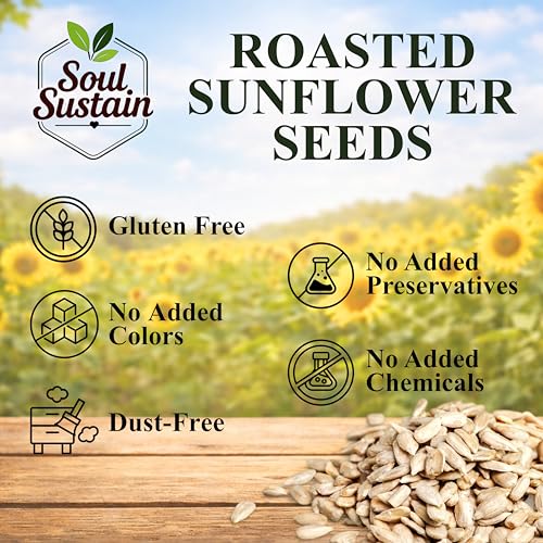 Image of Roasted Sunflower Seeds Snack (250 GM) | Roasted Seeds | Healthy Plant Protein, Fiber & Omega | Gluten Free Vegan Snack for Workout, Travel, School | Sunflower Kernels | Natural Roasted Seeds