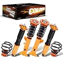 maXpeedingrods Gewindefahrwerk Sportfahrwerk für BMW 3er Compact E36 318 Ti 1994-1999 1796ccm 103KW 140 PS Pillow-Ball-Oberlager mit Sturzplatte