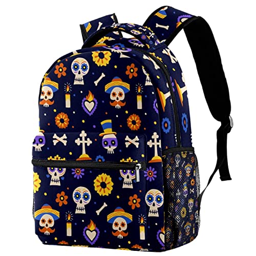 Sac à dos de voyage Jour des morts pour le campus et les sorties scolaires medium