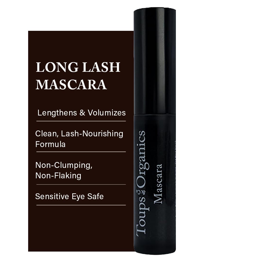 Toups & Co Long Lash Mascara | Clean Lengthening & Volumizing Mascara | Clump-Free, Smudge-Resistant, Buildable Wear | Nourishes Lashes for Growth | Easy Removal, Sensitive Eye Safe | Brown