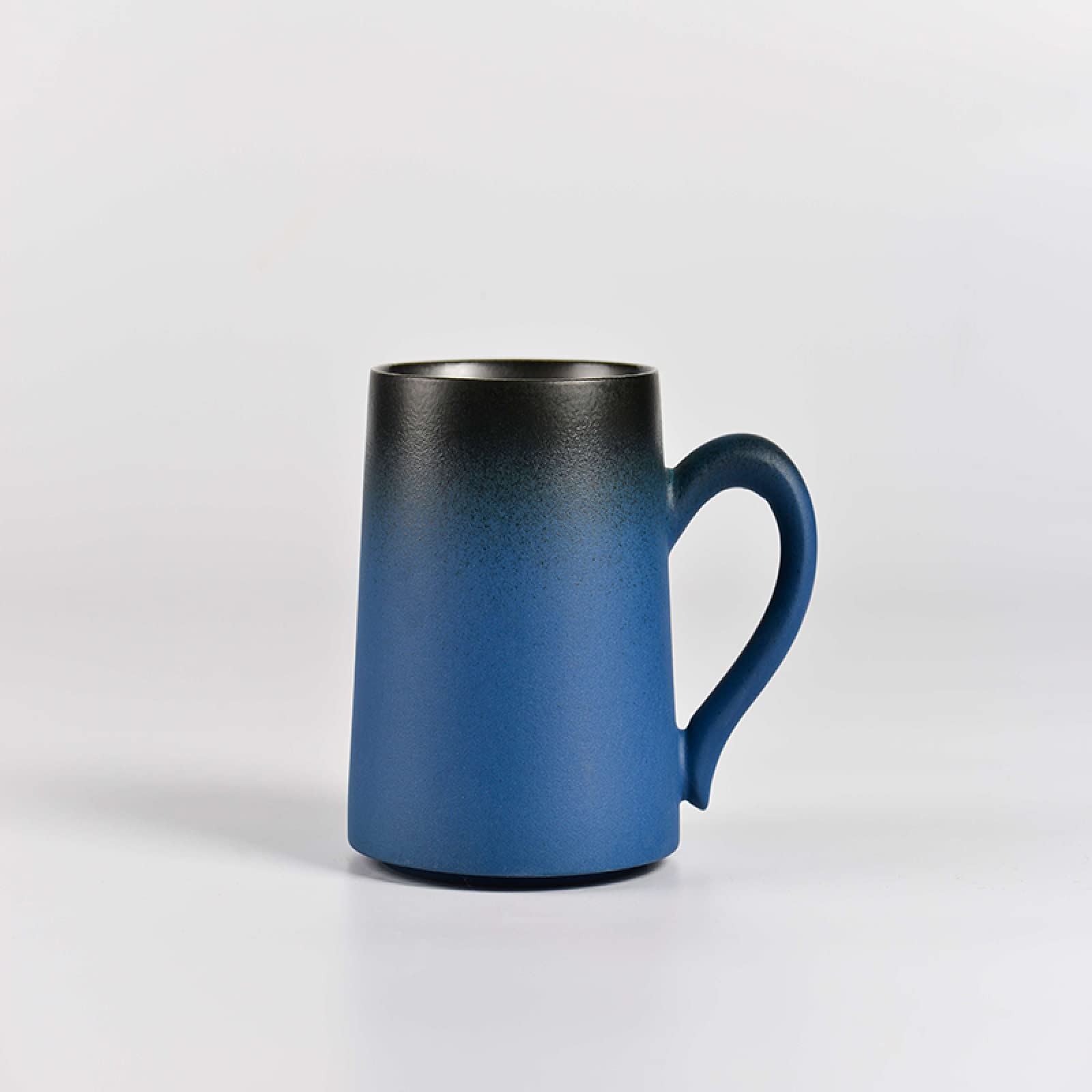 Kaffeetasse Tassen Kaffeebecher Tasse Mit Bechergefrostetes Steinzeug Farbige Glasurfarbe Kaffeetasse Mit Henkel Teetasse Keramikbecher,Dunkelblau - 330 Ml