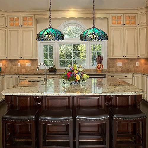 Cotoss CB164383CP Tiffany Pendant Light Fixtures Hanging Lamp Stained Glass Light Decor thumb #5