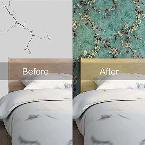Image of SARVATRAY Kitchen Stickers Oil Proof Heat Resistant, Wall Stickers, Wallpaper for Wall, Vinyl Sheet, Wall 1.5 X 9.5 SQ FT (3 M Mat Mahendi Flower)