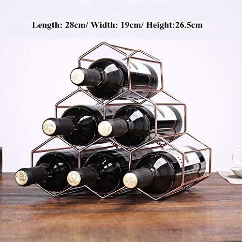 Soporte metálico para 6 botellas de vino miniatura 2