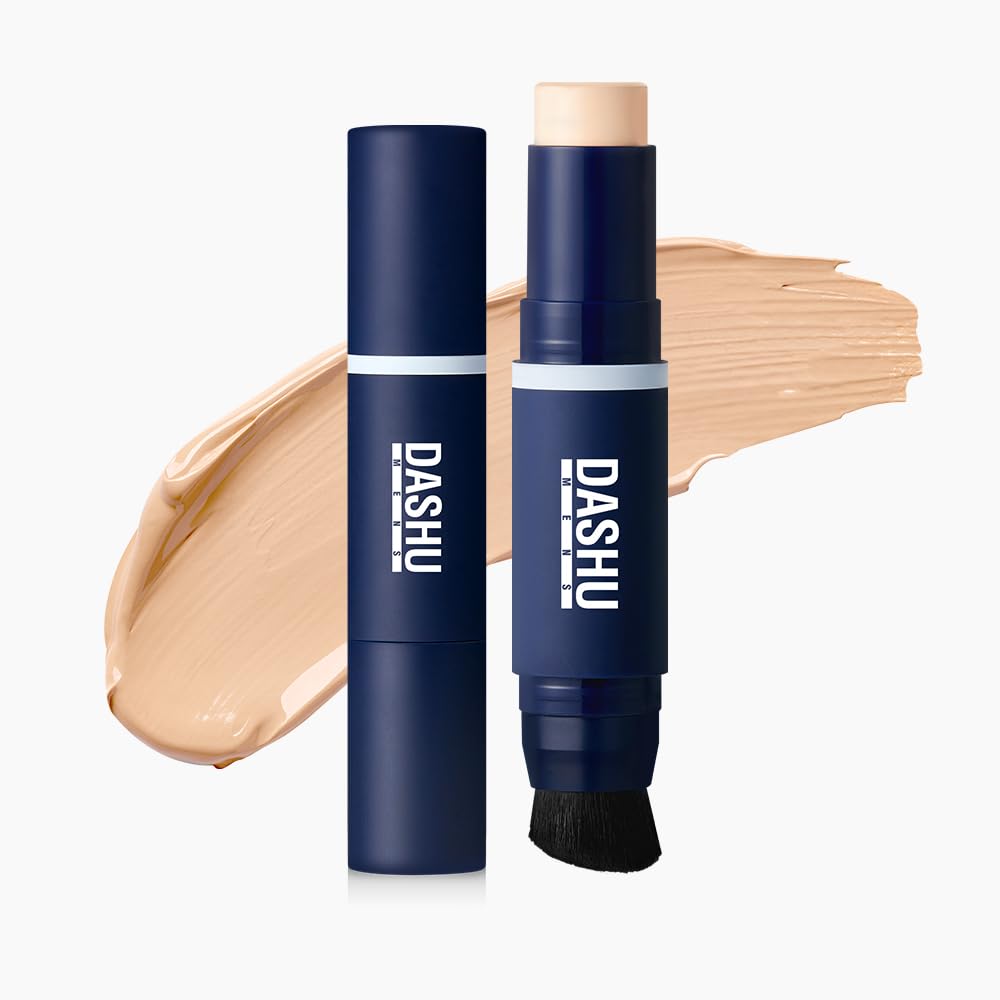Dashu Fırça Başlıklı Stick Fondöten Mens Multi Cover Stick Foundation 02 Light Beige SPF50+ PA++++, 111665