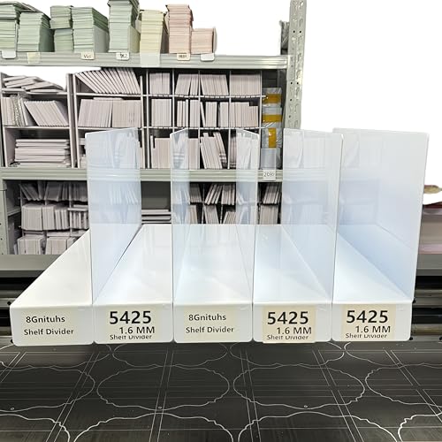 8Gnituhs 20 Pcs 54 * 25 CM 1.6MM Improved Warehouse Separator Shelf Dividers Easy Set Adjustable...