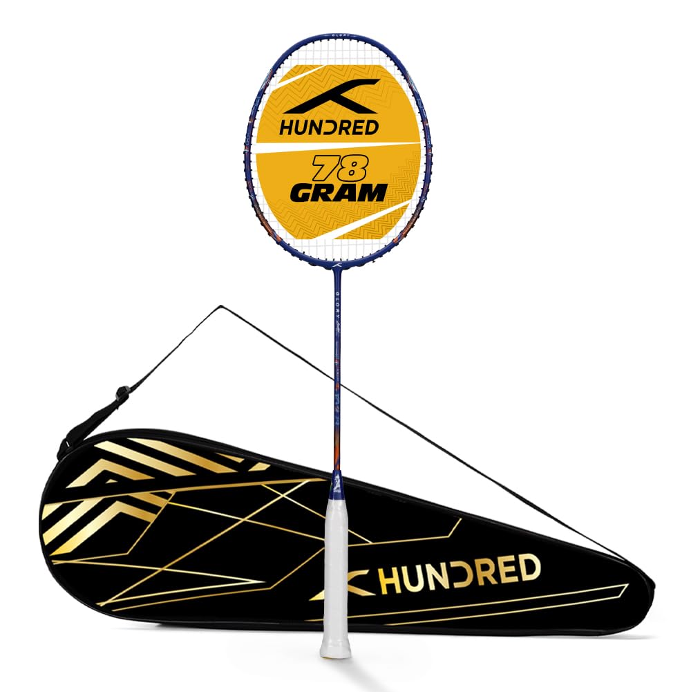 Hundred Glory Limited Edition Strung Badminton Racket with Full Racket Cover | 78 Grams | Matte Finish | Maximum Tension ≤ 32 LBS (Navy) (B0D7QD2D5Q) Amazon Price History, Amazon Price Tracker