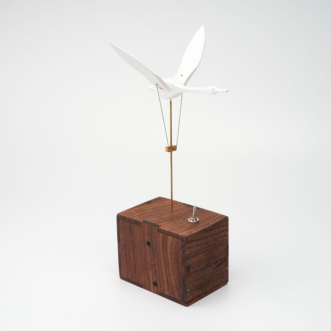 Carillon 3D in legno fatto a mano a forma di cigno volante, modello dinamico con sistema di movimento, noce naturale, decorazione unica per casa e ufficio, regali creativi