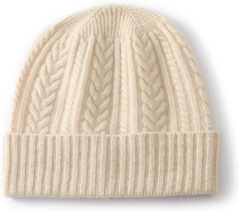 Unisex Solid Color Wool Hat Couple Style Warm Ear Knitted Beanie