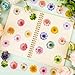 1200 PCS Daisy Stickers Cute Flower Stickers Roll for Kids Sun-Proof Flower Roll Sticker for Scrapbooks, Water Bottle, Present Boxes Decorations (16 Styles)