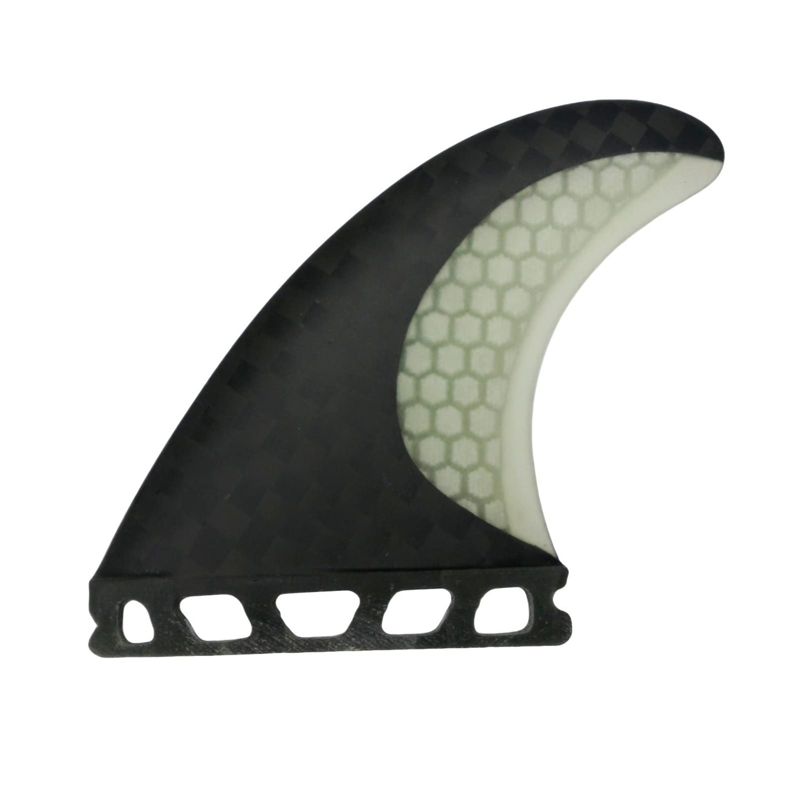 Solo Color Y Negro Del Panal De La Fibra De Vidrio De La Aleta Que Practica Surf Con La Tabla Hawaiana De Las Aletas,Potente empuje