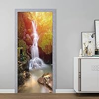 3D Bellissimo Paesaggio Alpino Adesivo Adesivi Per Porte A Forma Di Cavallo Murales Autoadesivi Per Porte Adesivi Murali Bastone Adesivo Per Porte