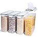 ComSaf 4L Große Vorratsdosen Set Kunststoff, 4er-Set BPA-frei Luftdicht Aufbewahrungsbox Behälter Plastik, Versiegelter Frischhaltedosen, Lagerbehälter für Spaghetti Zucker Müsli Reis