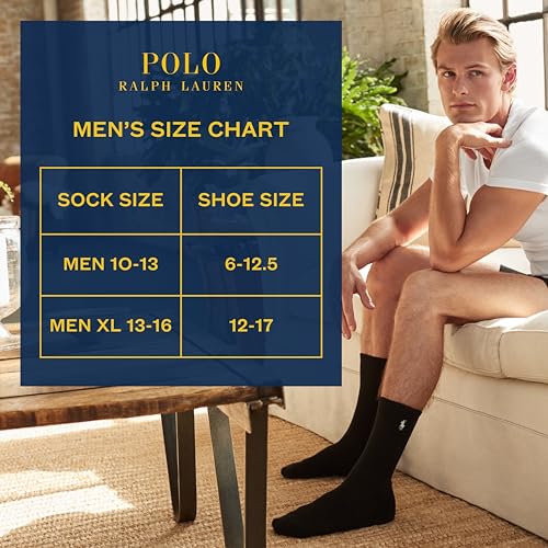 Image of POLO RALPH LAUREN Men's Athletic Performance Cotton Low Cut Socks - 6 Pair Pack - Moisture Wicking Mesh