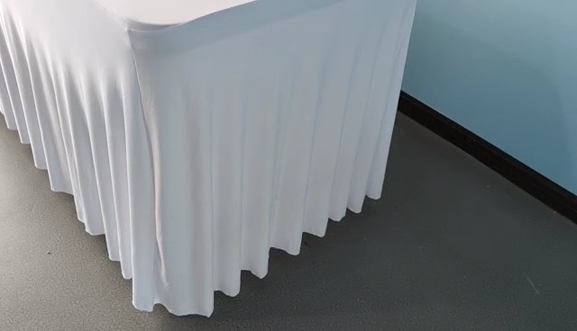 SUNTQ Table Skirt For Rectangle Tables 6ft, Fitted Table Cover For 6 Foot Table