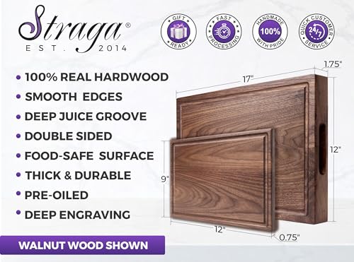 Tabla de cortar rectangular de madera personalizada Straga miniatura 3