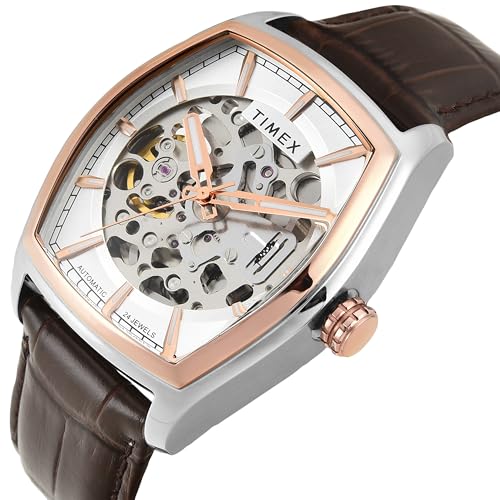 Image of TIMEX Analog Watch for Men with Tonneau Dial & Water Resistant Man's Wrist Watches
