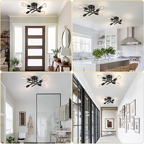 Sunrider HLX-LED-CL16-1 Industrial 4-Light Semi Flush Mount Ceiling Light Fixture, Oil Rubbed Bronze Ceiling Lights thumb #3