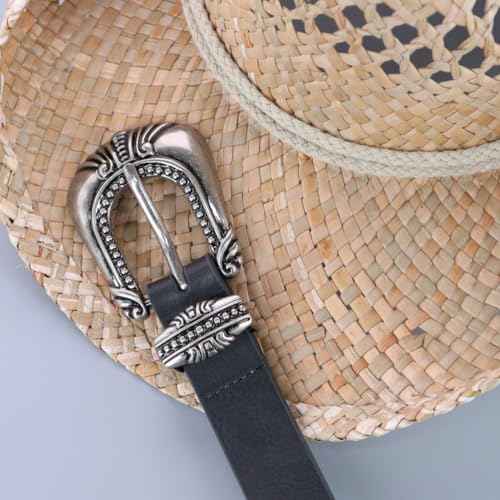 CTM Women's 3 Piece Skinny Western Belt4