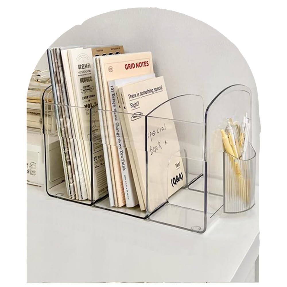 NILZA Scaffale da Scrivania Organizer Scrivania, Scaffale per Libri Libreria da Scrivania, Organizer da Scrivania Piccola Organizer da Tavolo per Cucina, bambù (Size : B)