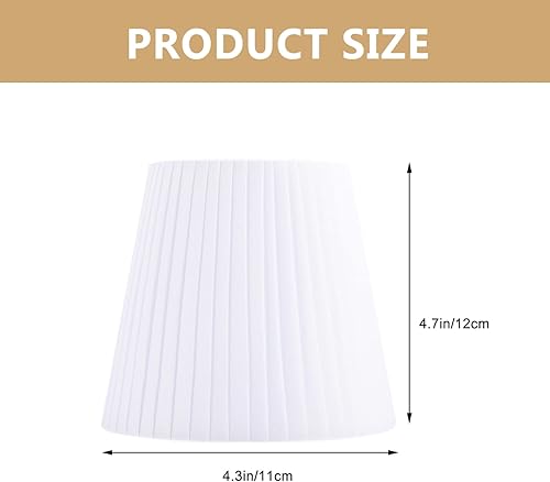 Miniatura 5 de Uonlytech Piso para pantalla de noche de barril de tela, sin pantalla de repuesto, cubierta de mesa de vela, pequeña sobre tela, lámpara de araña