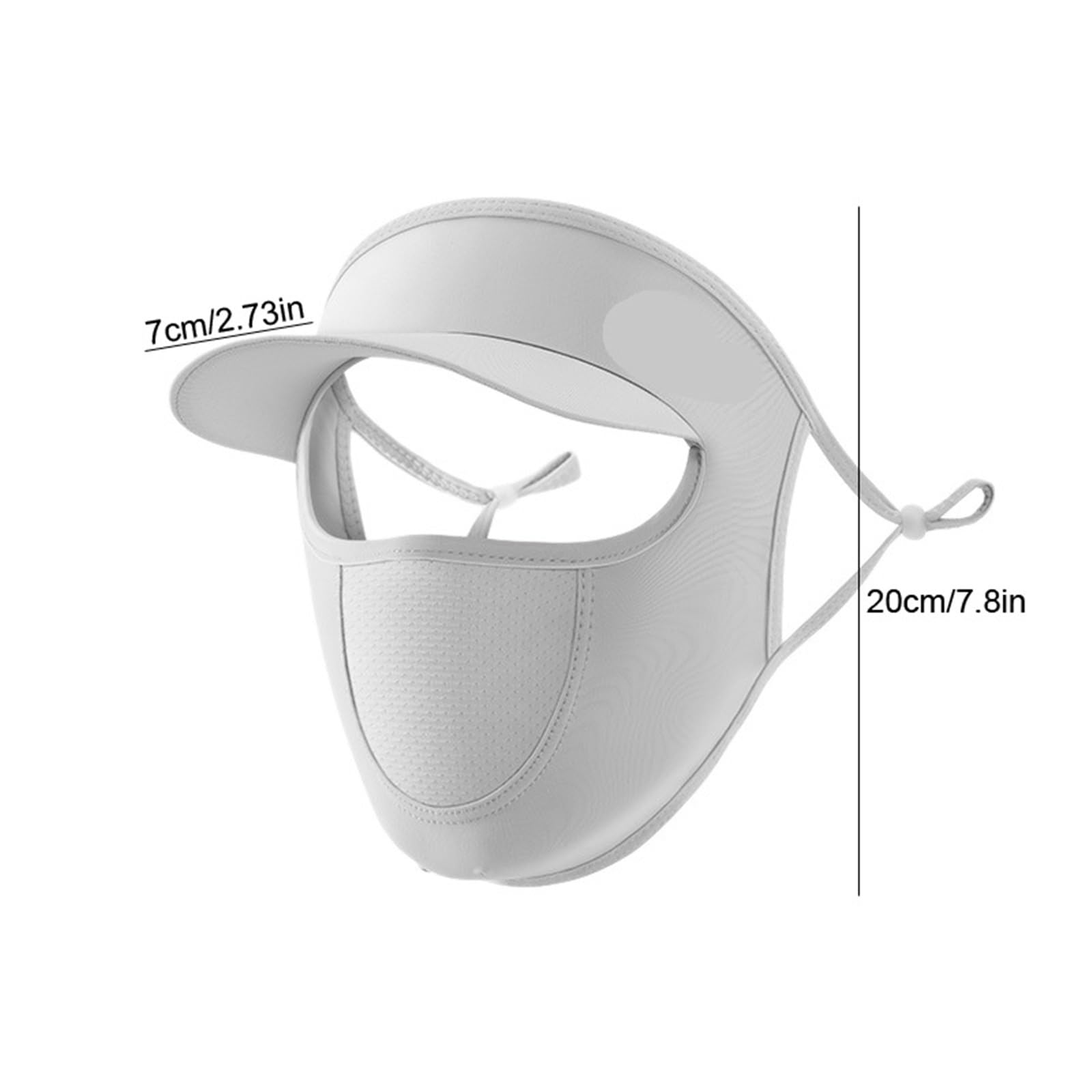2 piezas mascarilla facial completa de verano con ala Para Mujeres | Protección solar Transpirable Mascarilla for mujer Viaje al aire libre Playa Facekini