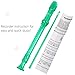 Soprano Descant Recorder 8 Hole-3 Piece Kids Crystal Music Flute w/Cleaning Rod Bag Instruction Green