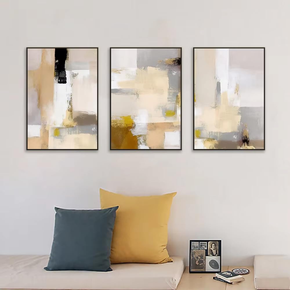 DFZEWKI Frameless Canvas Painting Abstract Art Poster Wall Art Canvas Print Painting Home Decoration Abstract Color Blocks(70x100cm(28x39in) x3/No frame)