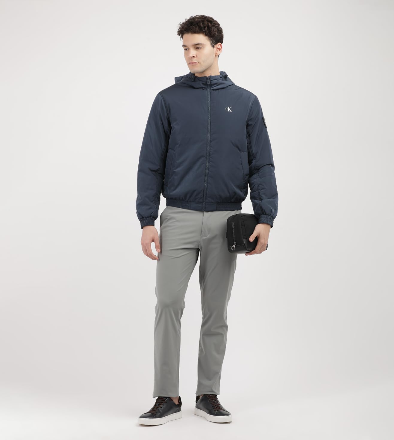 Calvin Klein Inne kurtki Mężczyźni Wyściełana Bluza Z Kapturem Harrington J30j325596