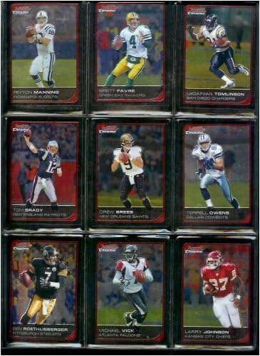 2006 Bowman Chrome Football Cards Veterans Set (110 cards)
