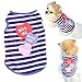 Mosunx(TM) Fashion Pet Puppy Summer Shirt Small Dog Cat Pet Clothes Stripe Vest T Shirt (S)