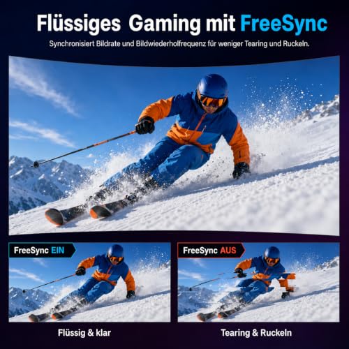 ZZA 32 Zoll Curved Gaming Monitor, WQHD 1440p, 165 Hz, 1 ms MPRT, 1500R, VA – Ansicht 6