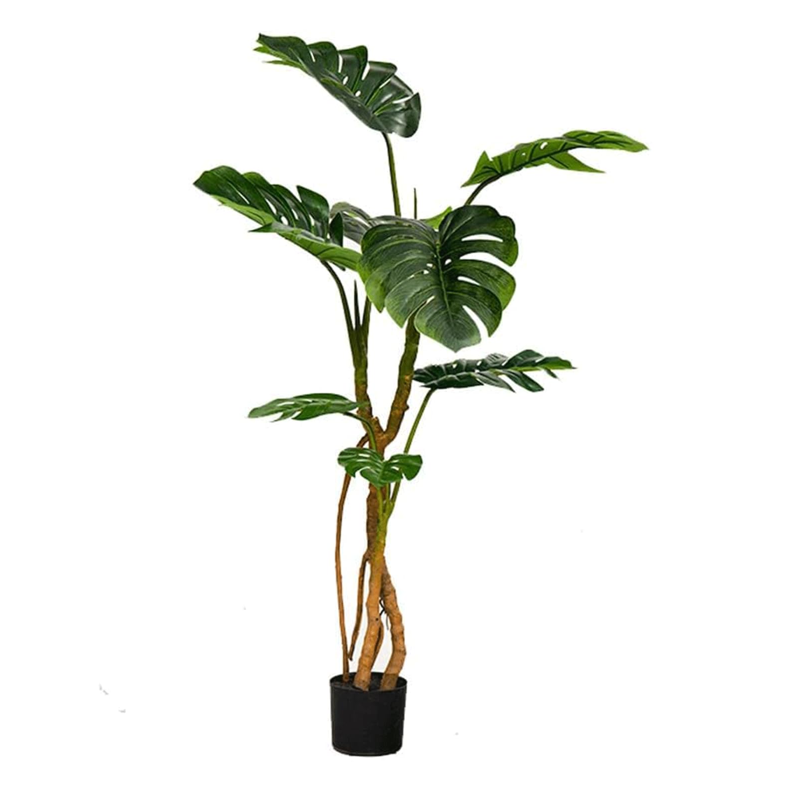 GLJTUO fake tree Artificial Trees 150cm/4.9ft Artificial Plant Monstera Tree Lifelike Leaves Fake Tree For Indoor Simulation Tree Decor Realistic Design