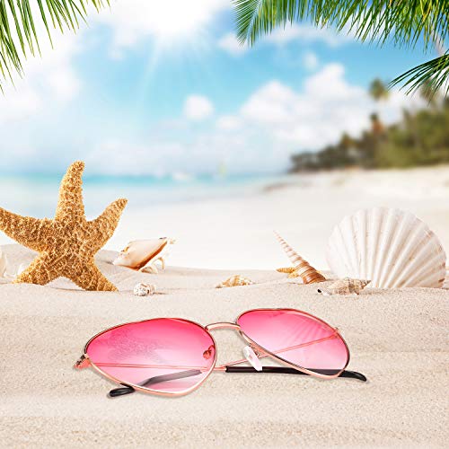 Boao 2 Paia Hippy Occhiali a Forma di Cuore