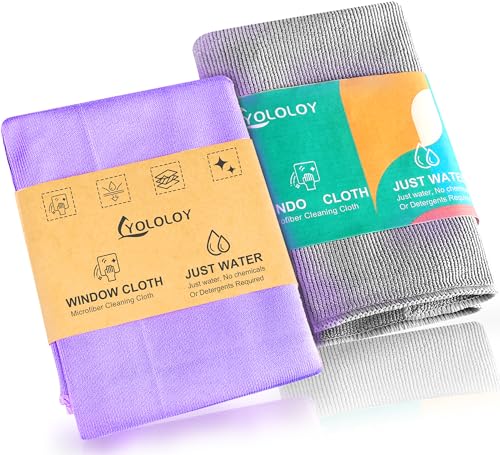YOLOLOY Basic Package - Window & Enviro Cloth. Just Water - Without Leaving Streaks. for Household Enviro Dusting Cleaning Homes Cars Bars Office Window Cloth Makes Cleaning a Breeze.