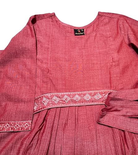Image of DUMMY SHAPE Feeding Kurtis for Women Cotton | Floral Rayon Anarkali Kurta with Dual Nursing Zippers for Pregnancy & Breastfeeding | Maternity Dresses | Gifts for Pregnant Woman