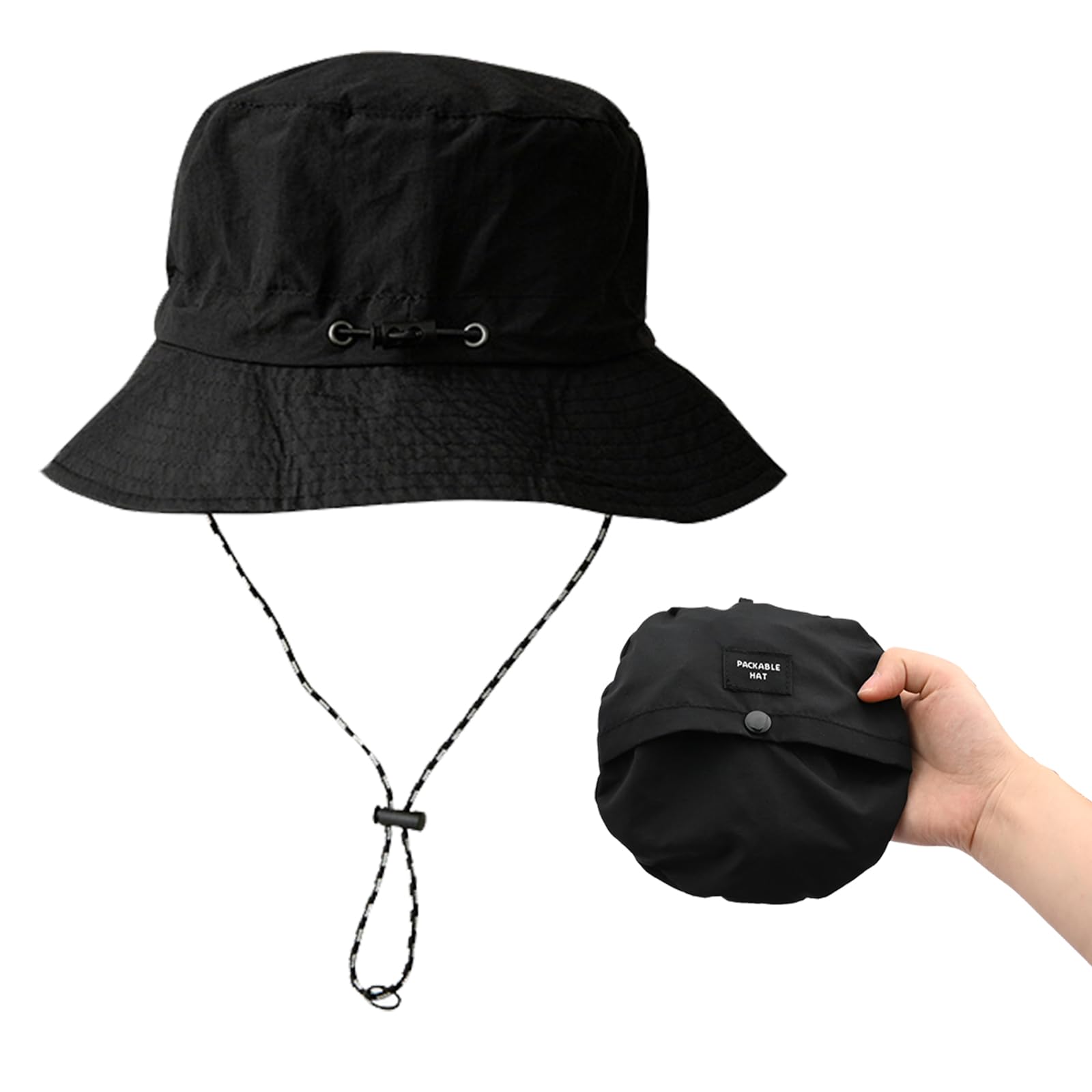 Hileyu Sombrero de Cubo Gorra de Fiesta Sombrero de Pescador Sombrero de Safari de Secado rápido Sun Protección UV Mesh Boonie Hat con Correa de Barbilla Ajustable Impermeable Transpirable
