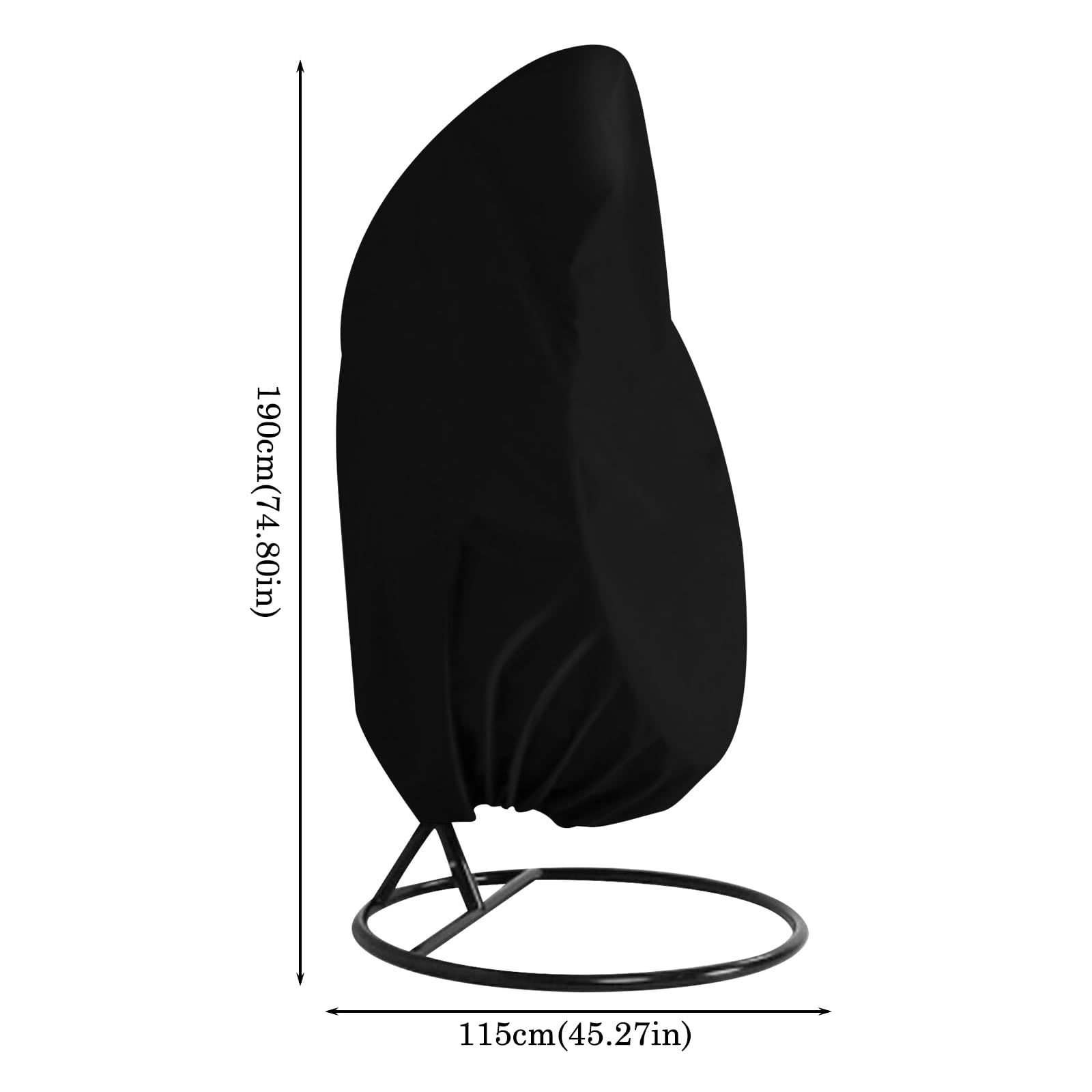 Copertura per poltrona sospesa, impermeabile Oxford: copertura per poltrona sospesa, resistente alle intemperie, resistente ai raggi UV, antistrappo, antipolvere (190 x 115 cm)