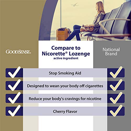 Image of GoodSense Nicotine Polacrilex Lozenges 4 mg, Cherry Flavor, 108 Count