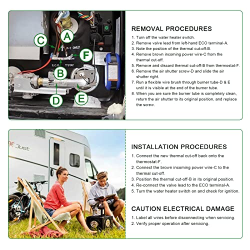 14Pcs Rv Water Heater Thermal Cutoff Kit, Ul Listed Rv Hot Water Heater Overheating Protection Fuse Replacement Part For Atwood 93866 Electronic Water Heater #TOP3