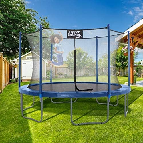 Machrus Upper Bounce Trampoline 7.5FT 9FT 10FT 12FT 14FT 15FT 16FT, Recreational Trampolines with Enclosure- ASTM Approved- Outdoor Trampoline for Kids and Adults with Safety Net and Spring Padding