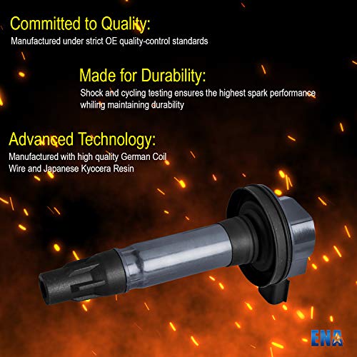 image for ENA Ignition Coil Set of 6 compatible with 2008-2019 3.5L 3.7L V6 Ford